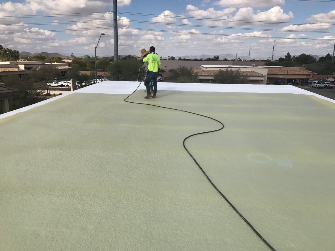 Commercial foam coating roofing services phoenix az